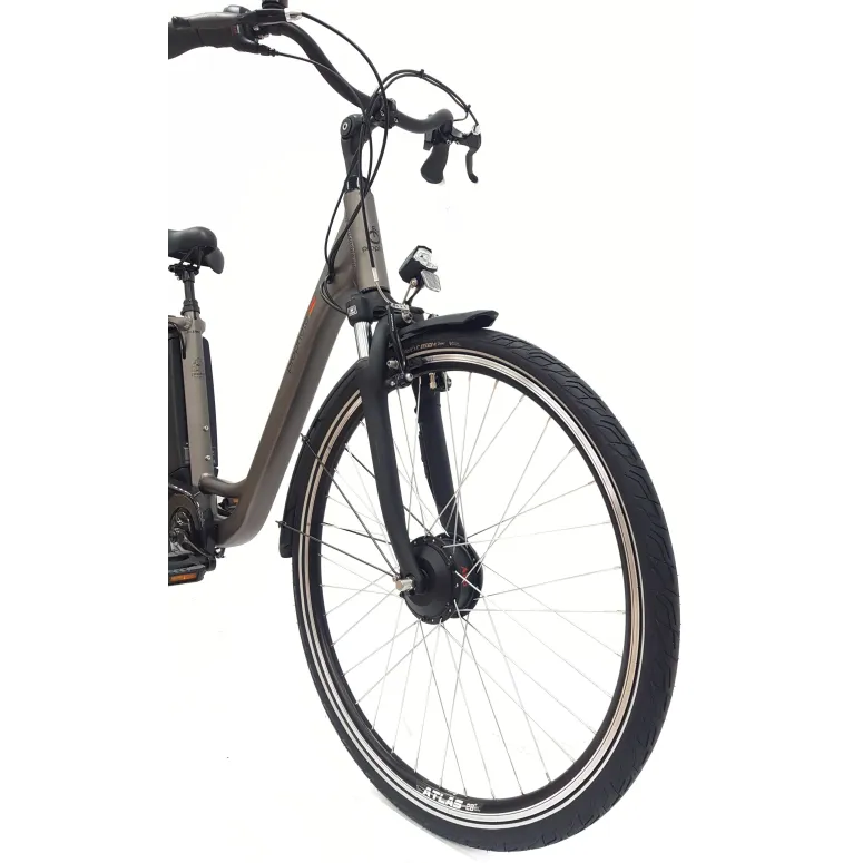 Elektryczny Rower Miejski ALU Nexus 7 Dzwonek Oświetlenie Bagażnik Stopka