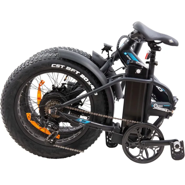 Elektryczny Rower Składany 20 ALU Tarcze Błotniki Światła Dzwonek Fatbike