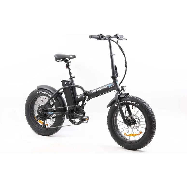 Elektryczny Rower Składany 20 ALU Tarcze Błotniki Światła Dzwonek Fatbike