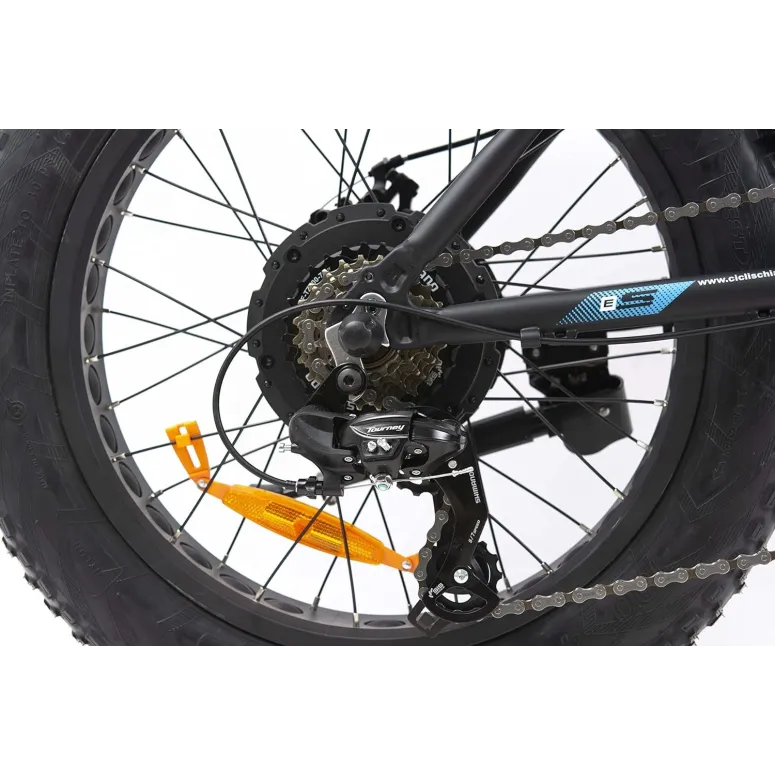 Elektryczny Rower Składany 20 ALU Tarcze Błotniki Światła Dzwonek Fatbike