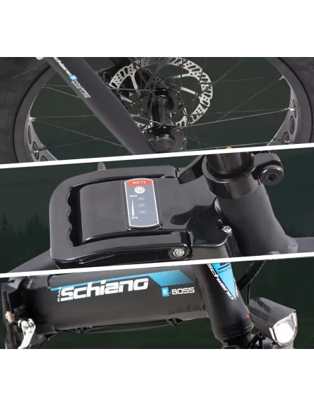 Elektryczny Rower Składany 20 ALU Tarcze Błotniki Światła Dzwonek Fatbike