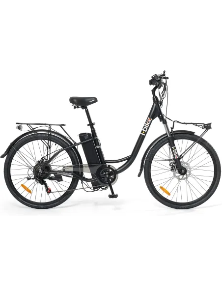 Elektryczny Rower Miejski 26 Damski Męski Tarcze Dźwignie Bagażniki Stopka - 1