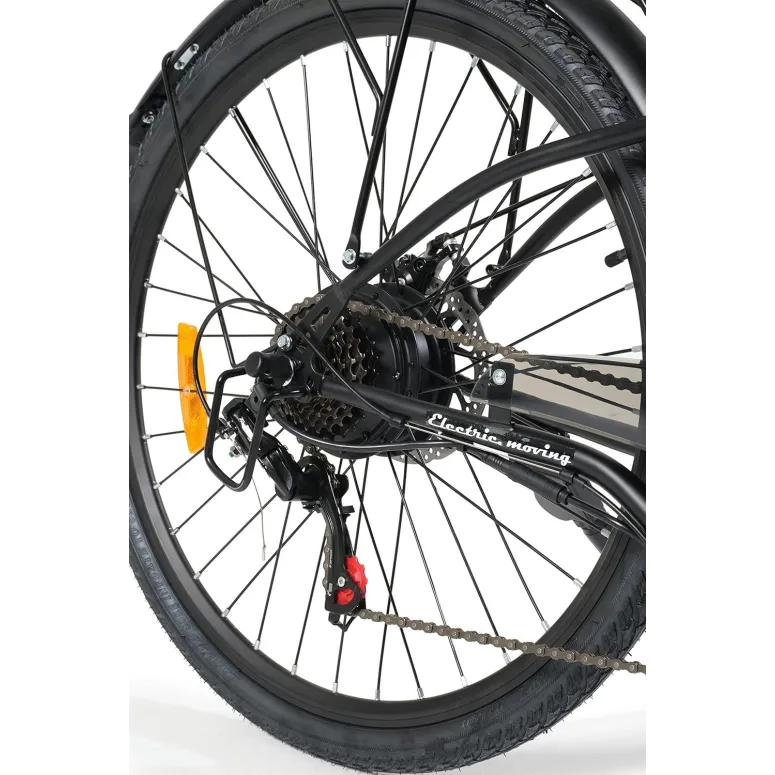 Elektryczny Rower Miejski 26 Damski Męski Tarcze Dźwignie Bagażniki Stopka - 4