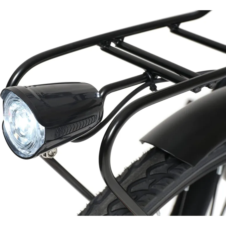 Elektryczny Rower Miejski 26 Damski Męski Tarcze Dźwignie Bagażniki Stopka - 9