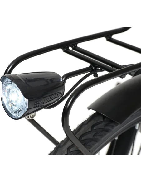 Elektryczny Rower Miejski 26 Damski Męski Tarcze Dźwignie Bagażniki Stopka - 9