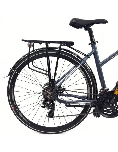 Rower Damski Trekkingowy 28 ALU Cyngle Tarcze Bagażnik Oświetlenie Dzwonek