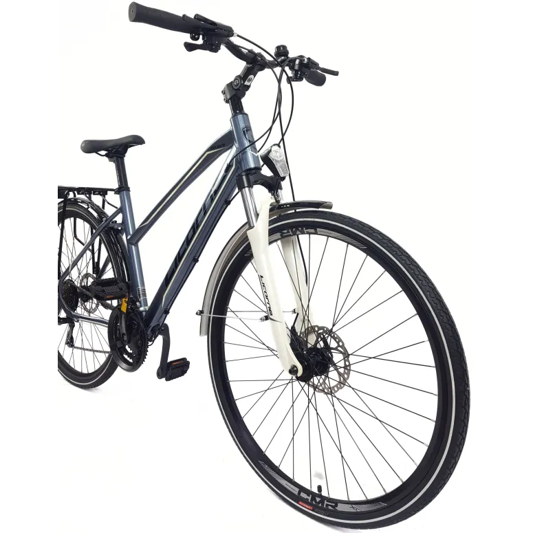 Rower Damski Trekkingowy 28 ALU Cyngle Tarcze Bagażnik Oświetlenie Dzwonek