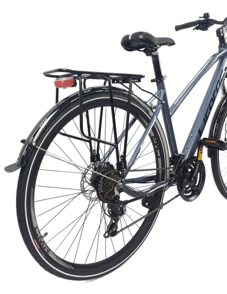 Rower Damski Trekkingowy 28 ALU Cyngle Tarcze Bagażnik Oświetlenie Dzwonek