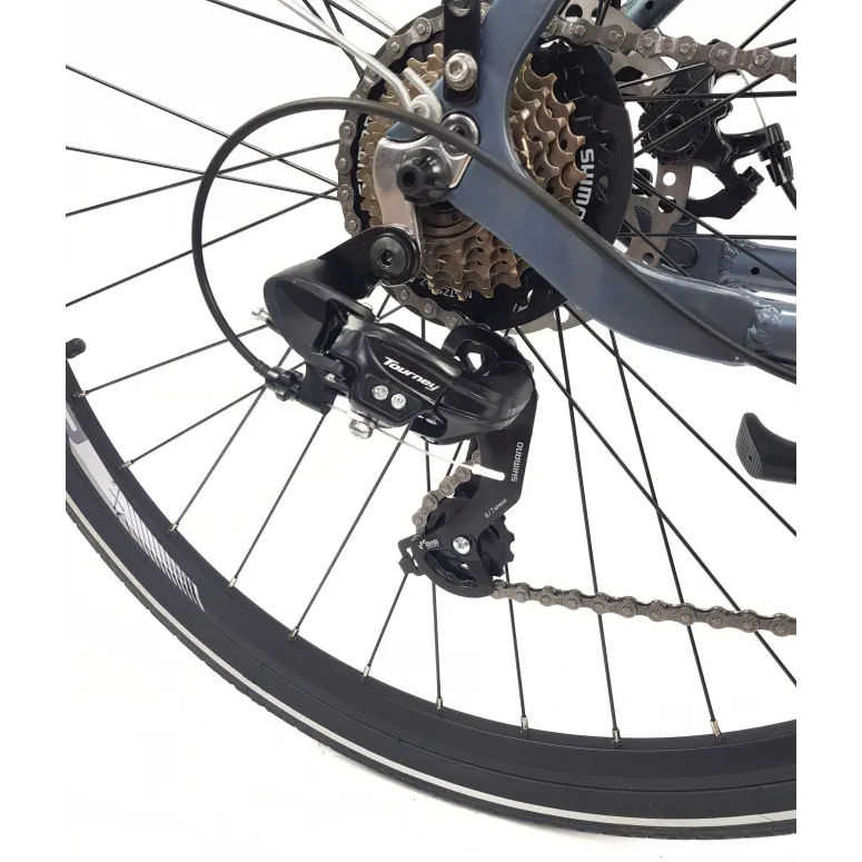 Rower Damski Trekkingowy 28 ALU Cyngle Tarcze Bagażnik Oświetlenie Dzwonek