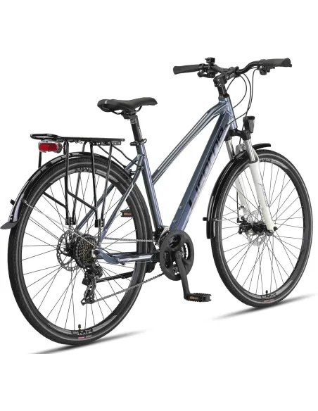 Rower Damski Trekkingowy 28 ALU Cyngle Tarcze Bagażnik Oświetlenie Dzwonek