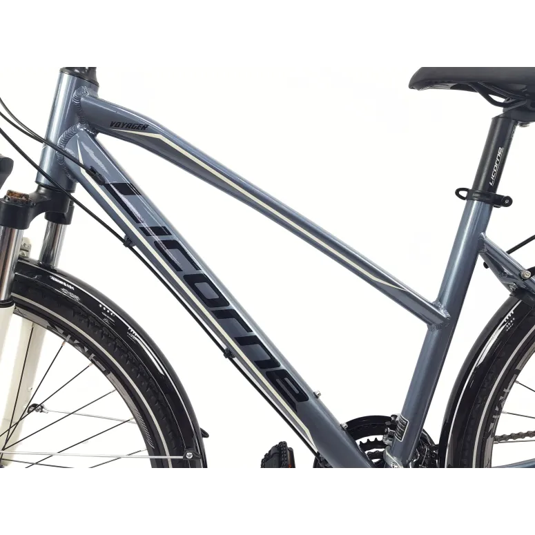 Rower Damski Trekkingowy 28 ALU Cyngle Tarcze Bagażnik Oświetlenie Dzwonek