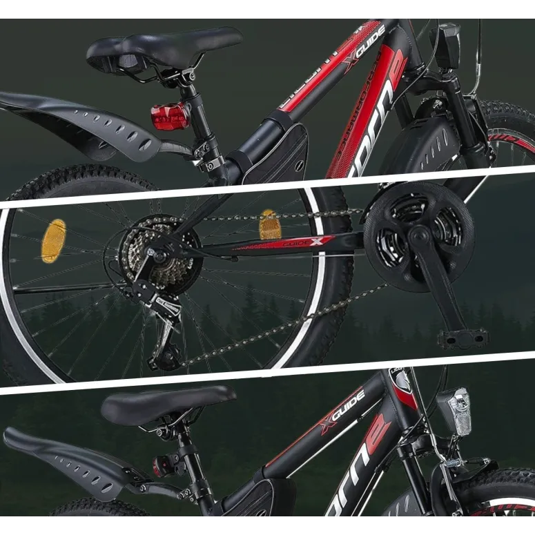 Rower Górski Dziecięcy 24 Amortyzacja Dzwonek Światła Sakwa Błotniki Stopka