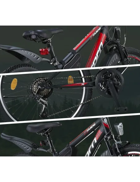 Rower Górski Dziecięcy 24 Amortyzacja Dzwonek Światła Sakwa Błotniki Stopka