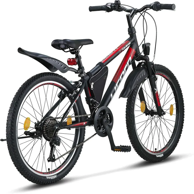 Rower Górski Dziecięcy 24 Amortyzacja Dzwonek Światła Sakwa Błotniki Stopka