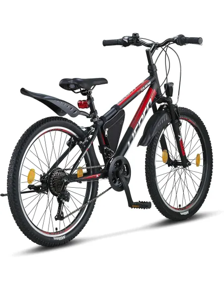 Rower Górski Dziecięcy 24 Amortyzacja Dzwonek Światła Sakwa Błotniki Stopka