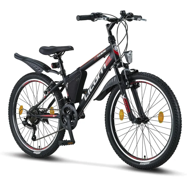 Rower Górski Dziecięcy 24 Amortyzacja Dzwonek Światła Sakwa Błotniki Stopka