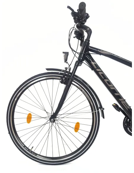 Rower Trekkingowy 28 Stal Męski Cyngle Dzwonek Stopka Bagażnik Oświetlenie