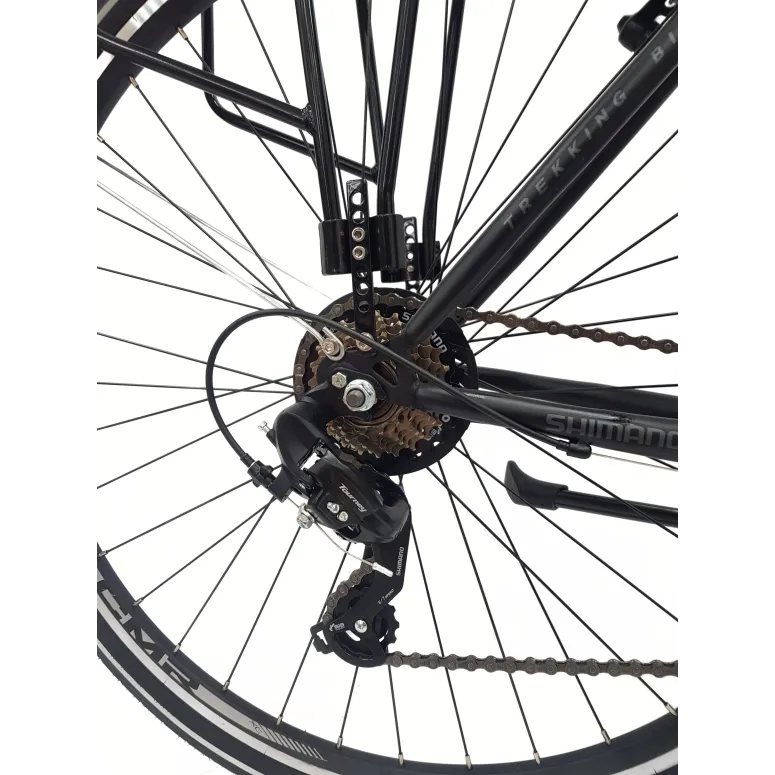 Rower Trekkingowy 28 Stal Męski Cyngle Dzwonek Bagażnik Oświetlenie Stopka