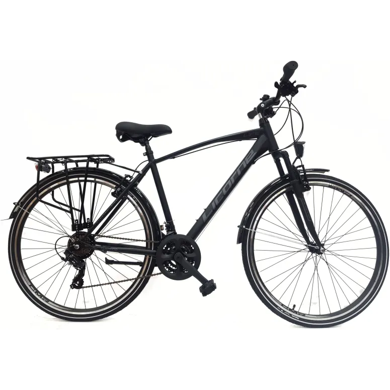 Rower Trekkingowy 28 Stal Męski Cyngle Dzwonek Bagażnik Oświetlenie Stopka