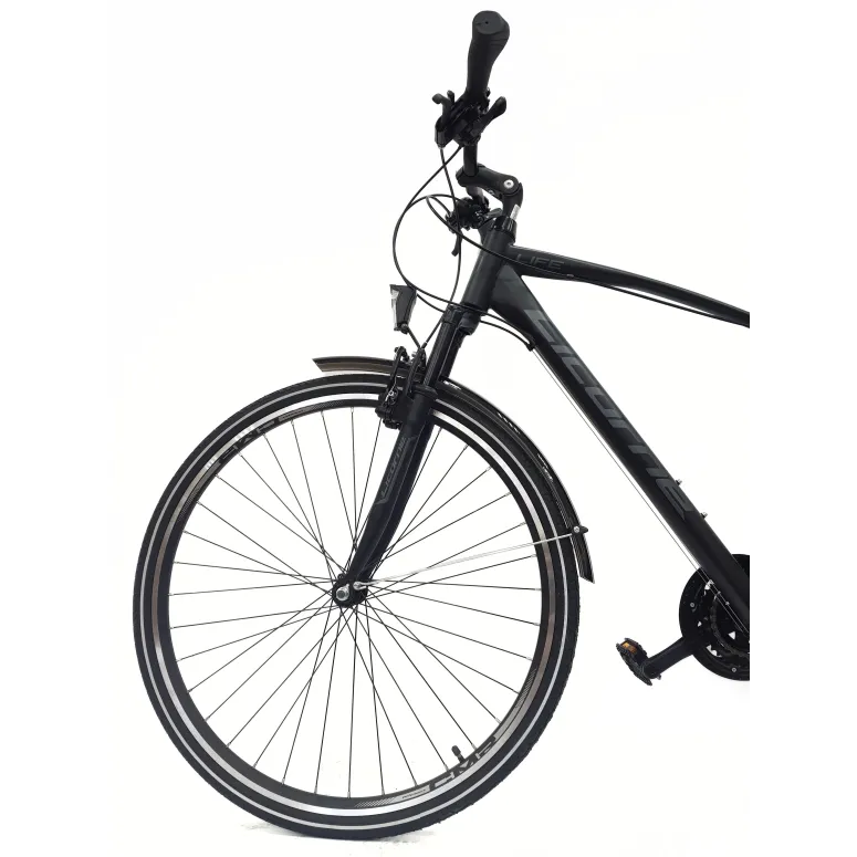 Rower Trekkingowy 28 Stal Męski Cyngle Dzwonek Bagażnik Oświetlenie Stopka