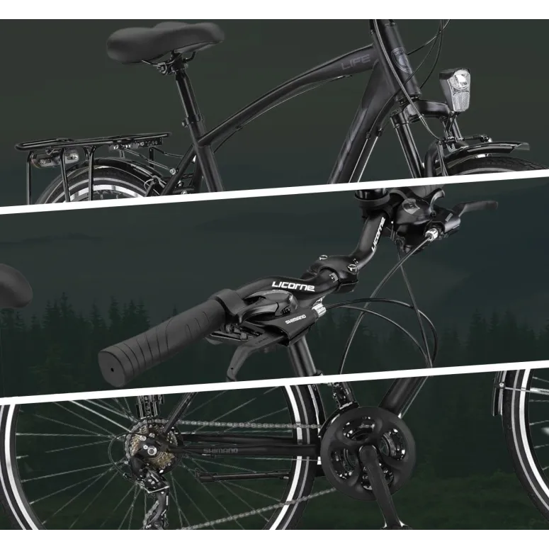 Rower Trekkingowy 28 Stal Męski Cyngle Dzwonek Bagażnik Oświetlenie Stopka