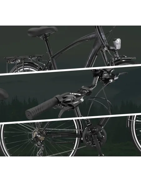 Rower Trekkingowy 28 Stal Męski Cyngle Dzwonek Bagażnik Oświetlenie Stopka