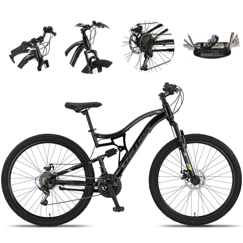 Rower Górski 27,5 MTB Stal Damski Męski Amortyzacja Tarcze Dzwonek Stopka