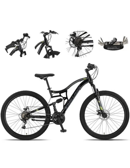 Rower Górski 27,5 MTB Stal Damski Męski Amortyzacja Tarcze Dzwonek Stopka