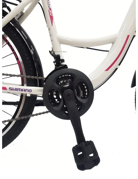 Rower Miejski Dziewczęcy 24 Błotniki Oświetlenie Bagażnik Stopka Dzwonek