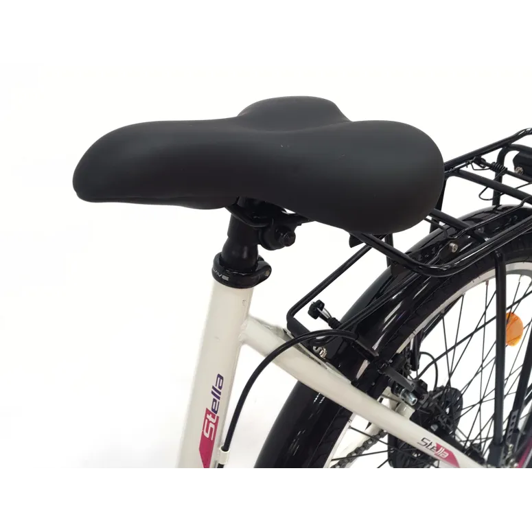 Rower Miejski Dziewczęcy 24 Błotniki Oświetlenie Bagażnik Stopka Dzwonek