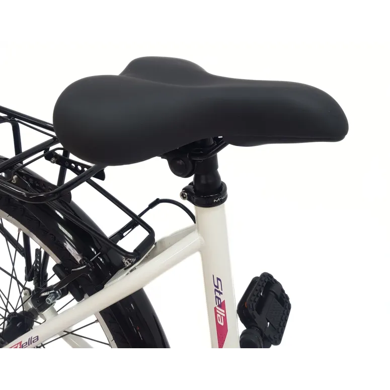 Rower Miejski Dziewczęcy 24 Błotniki Oświetlenie Bagażnik Stopka Dzwonek
