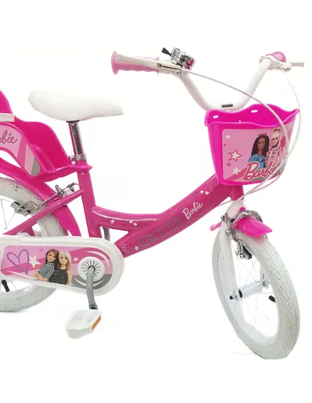 Rower Dziecięcy 14 Dziewczęcy Stal Bagażnik Na Lalki Koszyk Kółka Boczne