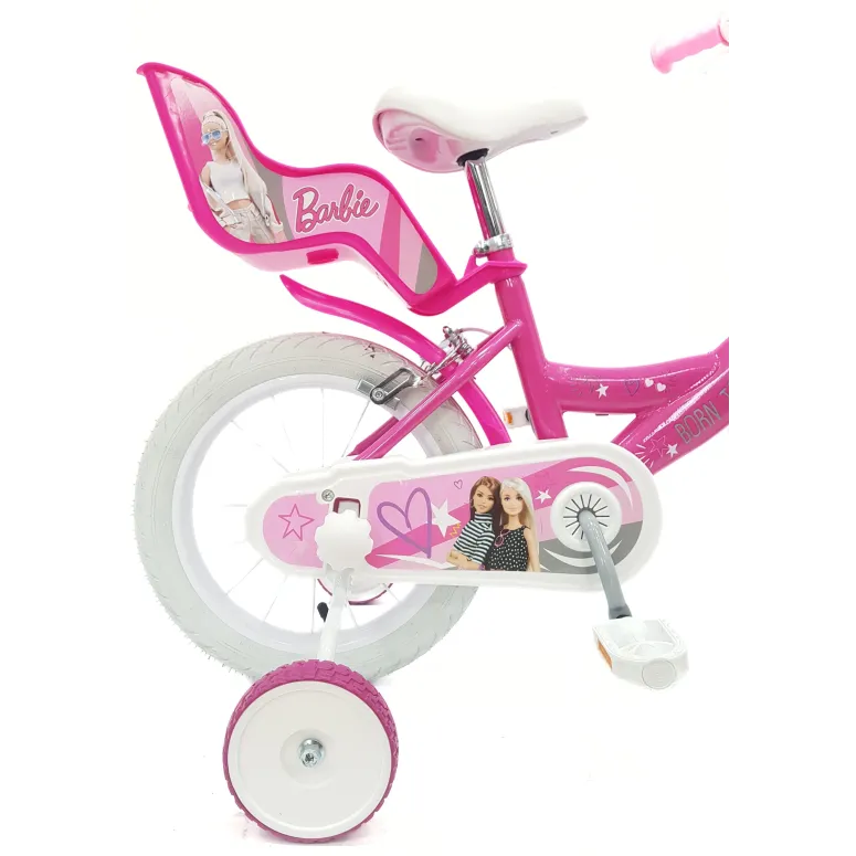 Rower Dziecięcy 14 Dziewczęcy Stal Bagażnik Na Lalki Koszyk Kółka Boczne