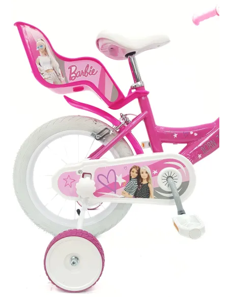 Rower Dziecięcy 14 Dziewczęcy Stal Bagażnik Na Lalki Koszyk Kółka Boczne