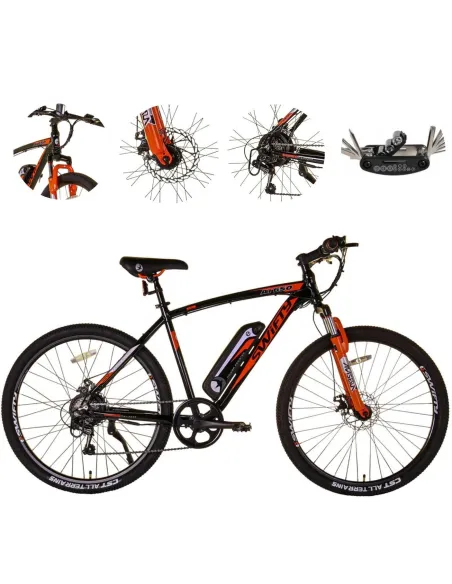 Elektryczny Rower Górski 27,5 ALU Damski Męski Hardtail Wspomaganie Dzwonek