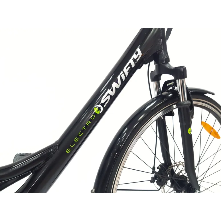 Elektryczny Rower Miejski 28 Damski ALU Tarcze Wspomaganie Bagażnik Dzwonek