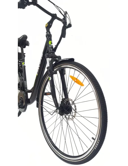 Elektryczny Rower Miejski 28 Damski ALU Tarcze Wspomaganie Bagażnik Dzwonek