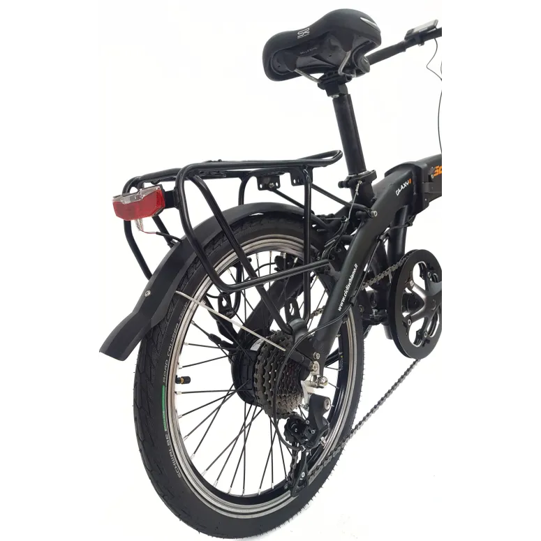 Elektryczny Rower Składany 20 ALU Sora Cyngle Bagażnik Światła Wspomaganie