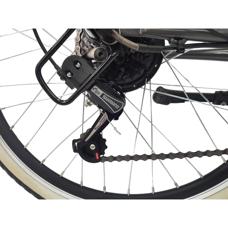 Elektryczny Rower Miejski 28 Damski Shimano 3 Tryby Damka Bagażnik Światła - 5