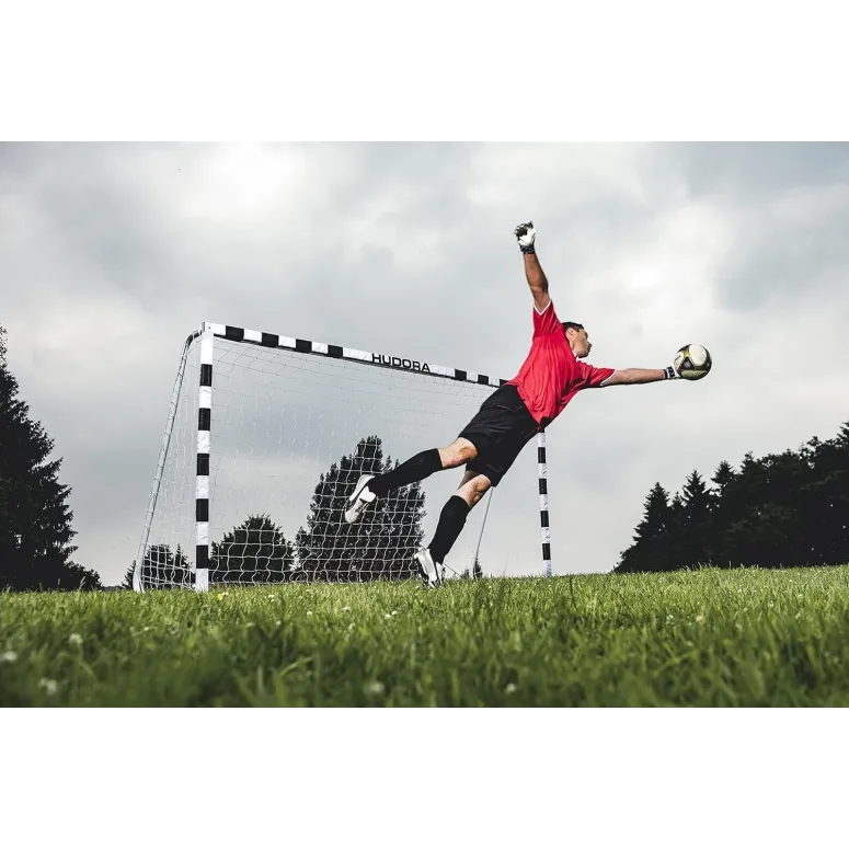 Bramka Piłkarska Hudora 300 x 160 Do Piłki Nożnej Duża Dla Dzieci Stalowa