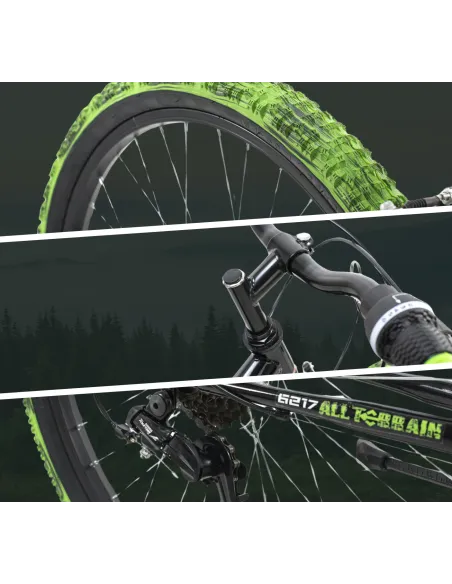 Rower Górski 24 Dziecięcy Shimano MTB Góral Dzwonek Stopka Junior Stalowy