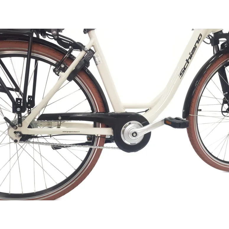 Elektryczny Rower Miejski 28 ALU Damski Wspomaganie Oświetlenie Nexus Bagaż