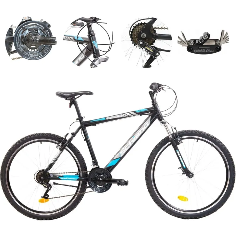 Rower Górski 26 ALU MTB Hardtail Damski Męski Amortyzacja Stopka Młodzież