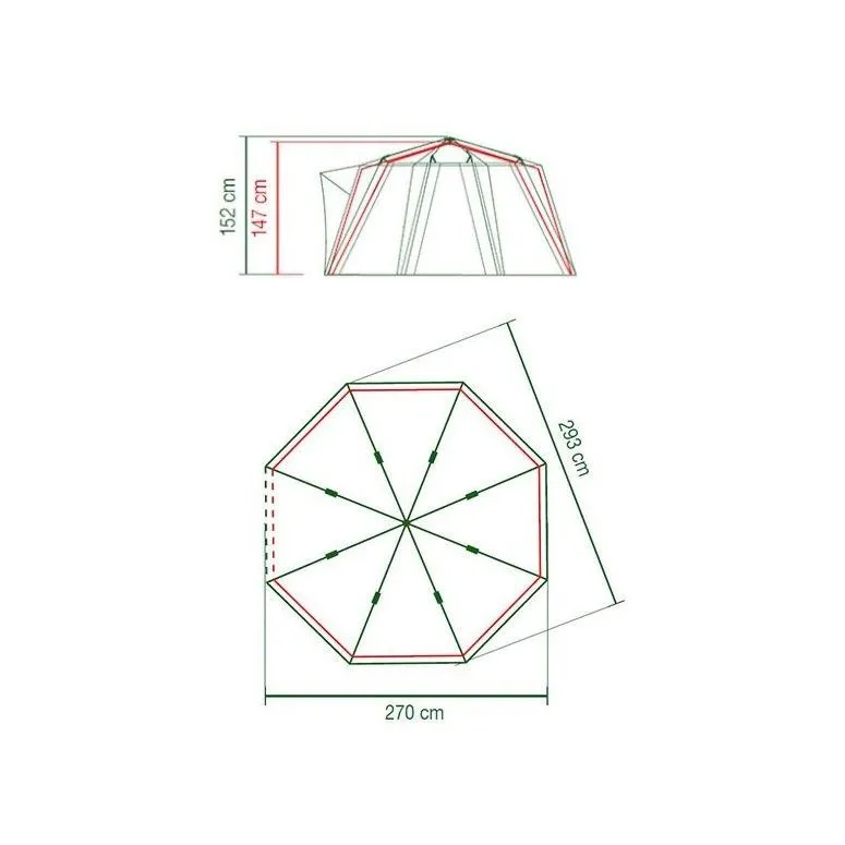 Namiot Turystyczny Kempingowy Coleman Octagon 3 Osobowy Rodzinny 293x293