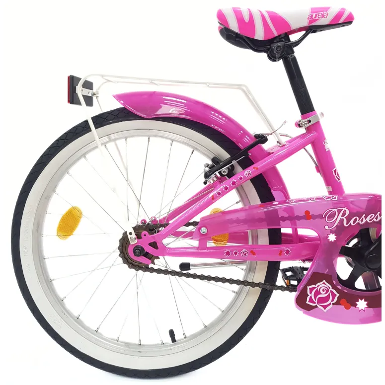 Rower Dziecięcy 20 Stal Dziewczęcy Bagażnik Koszyk Dzwonek Błotniki Odblask