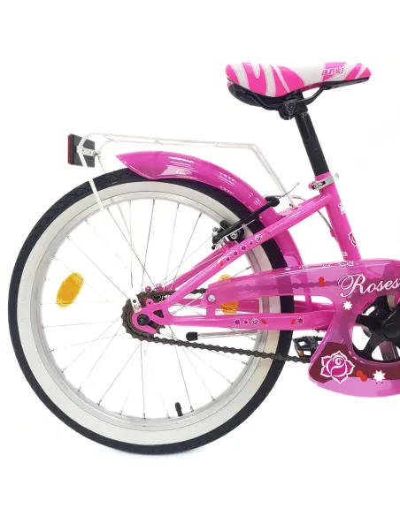 Rower Dziecięcy 20 Stal Dziewczęcy Bagażnik Koszyk Dzwonek Błotniki Odblask
