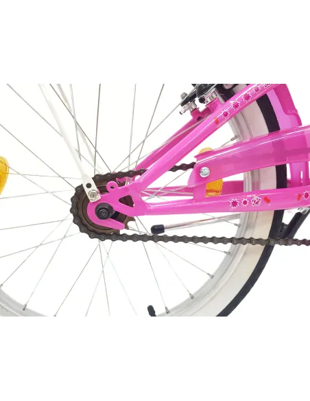 Rower Dziecięcy 20 Stal Dziewczęcy Bagażnik Koszyk Dzwonek Błotniki Odblask