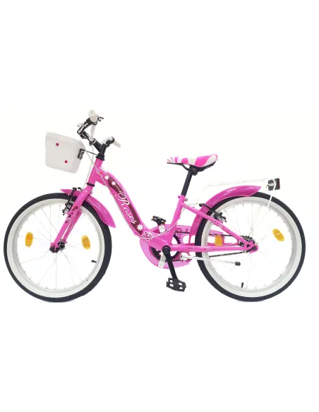 Rower Dziecięcy 20 Stal Dziewczęcy Bagażnik Koszyk Dzwonek Błotniki Odblask