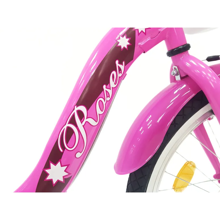 Rower Dziecięcy 20 Stal Dziewczęcy Bagażnik Koszyk Dzwonek Błotniki Odblask