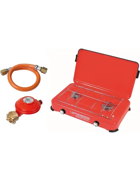 Kuchenka Turystyczna Rothenberg Gazowa Polowa Przenośna 2 Palniki Reduktor